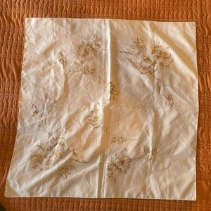 Vintage white and gold scarf